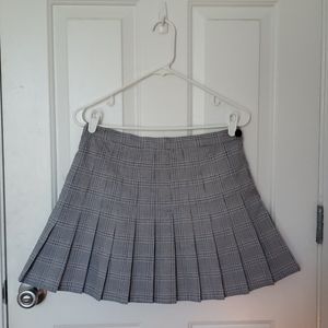 Plaid Pleated Skirt